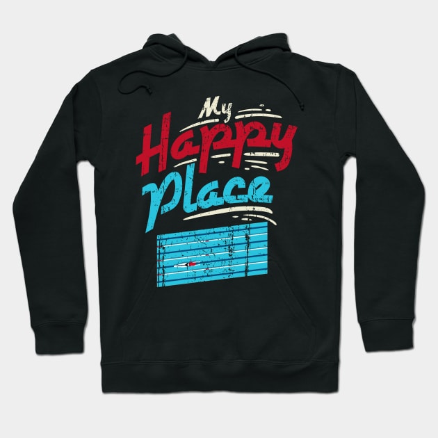 My Happy Place Swimming Pool - Swim Team Swimmer Gift Hoodie by biNutz